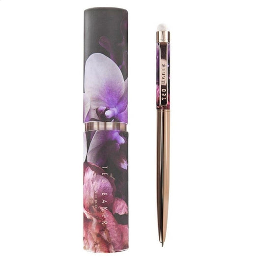 Ted Baker Pen With Ballpoint Black Ink Floral Gift Case Touch Screen 
