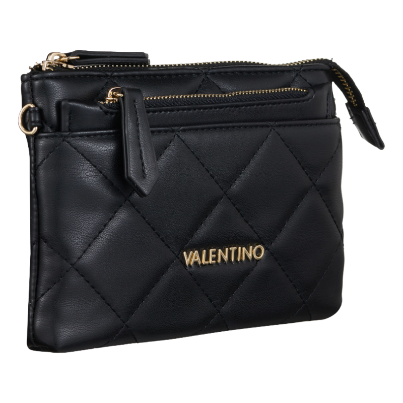Mario Valentino Ocarina Small Quilted Shoulder Bag Black Women's
