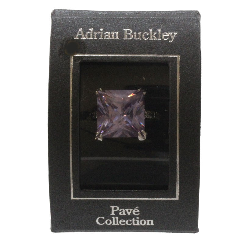 Adrian Buckley Pave Collection Square Crystal Ring CZR373M