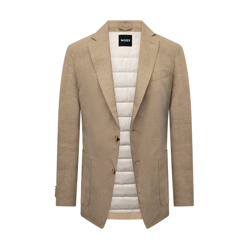 Hugo Boss Hanry Inpad Men's Winter Beige Blazer Jacket