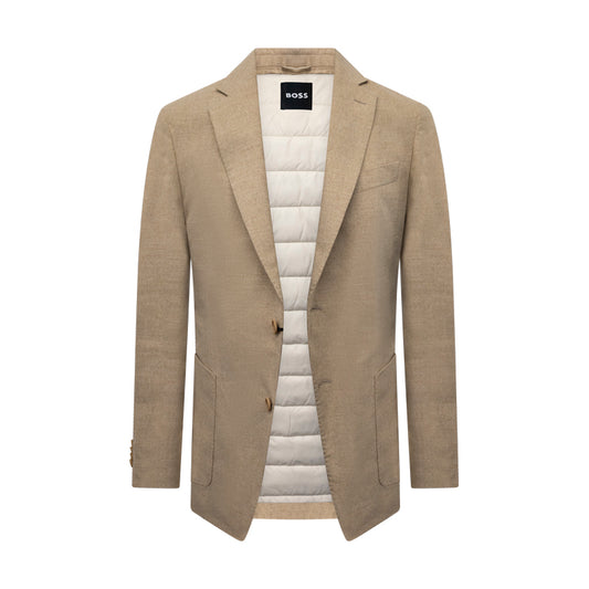 Hugo Boss Hanry Inpad Men's Winter Beige Blazer Jacket