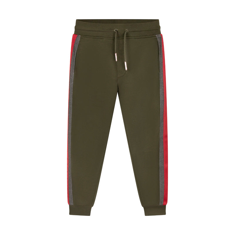 Armani Men's Green & Red Tracksuit Bottoms