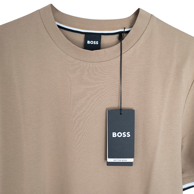 Hugo Boss T-Shirt | Dark Beige | Discounted Designer Wear