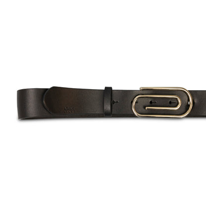 Armani Men's Black Leather Belt 921043