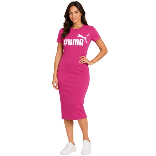Puma Women's Slim T-Shirt Dress Festival Fuchsia Pink