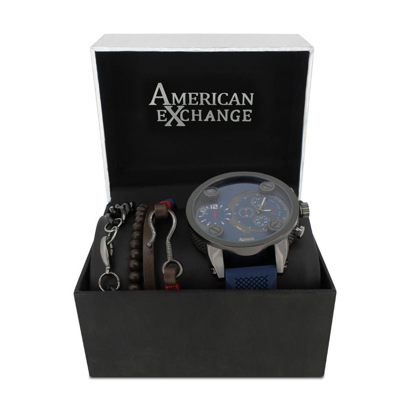 American Exchange Men’s Watch With Mixed Bracelet 5421 *Ex-Display*