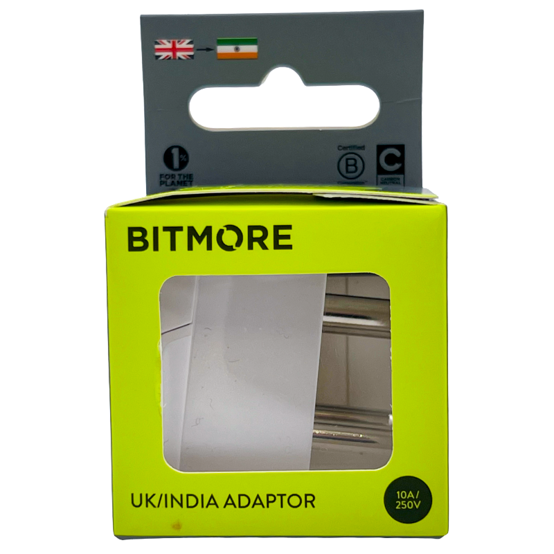 Bitmore UK/India Plug Adaptor