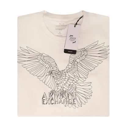 Armani Exchange Men's White T-shirt Eagle Logo