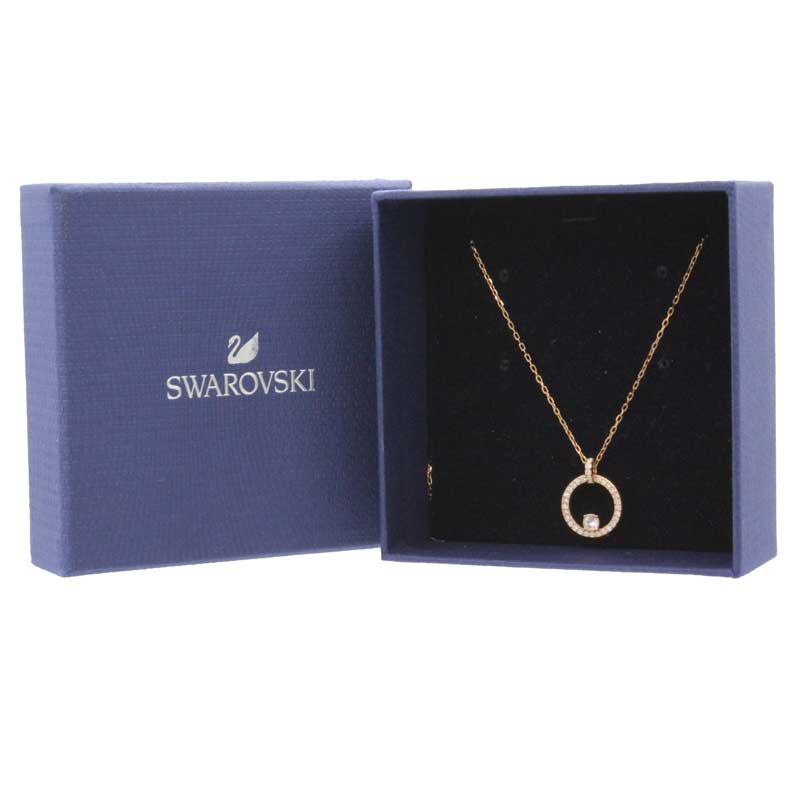 Swarovski Creativity Rose Gold Circle Necklace | Hogies