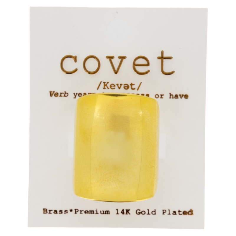 14k Gold Plated Flat Ring Adjustable By Covet 