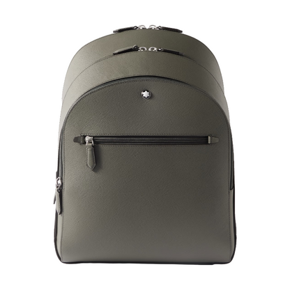 Montblanc Sartorial Leather 3 Compartment Backpack Bag Mastic Brown