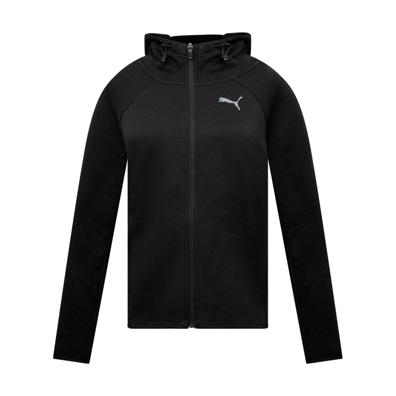 Puma Women's Sweatshirt Evostripe Full-Zip Hoodie Black