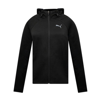 Puma Women's Sweatshirt Evostripe Full-Zip Hoodie Black