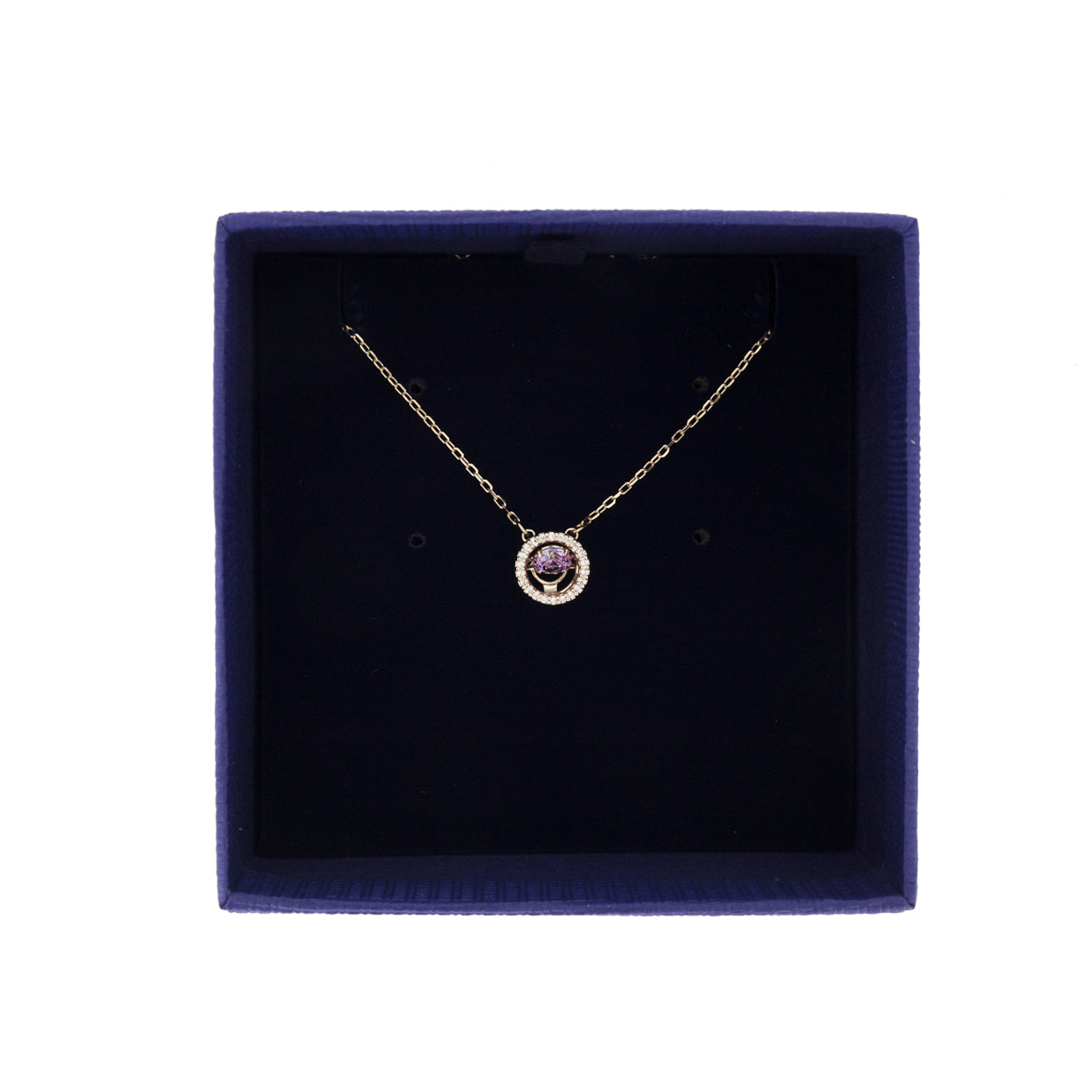 Swarovski Purple Sparkling Dance Rose Gold Pendant 5620551 