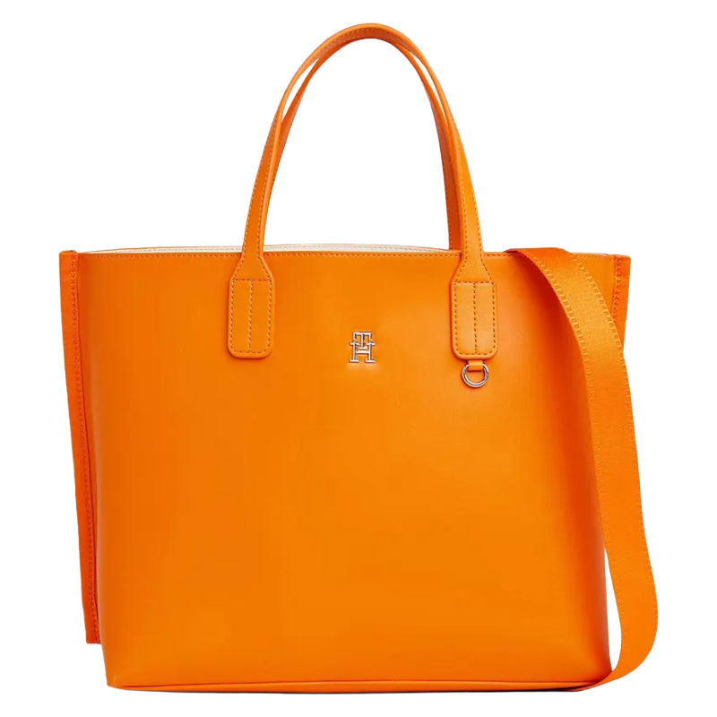 Tommy Hilfiger Women's Iconic Tommy Satchel Handbag Orange AW0AW15692