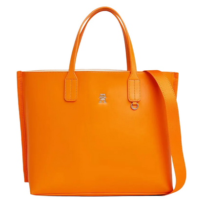 Tommy Hilfiger Women's Iconic Tommy Satchel Handbag Orange AW0AW15692
