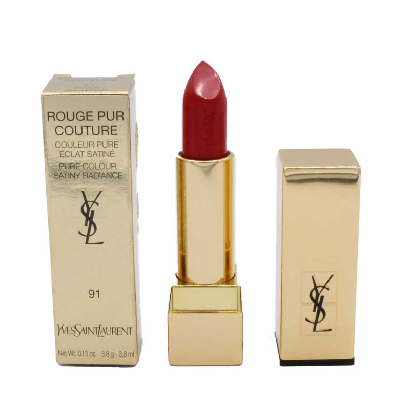 YSL Rouge Pur Couture Pure Colour Satiny Radiance Lipstick 91 Rouge Souverain