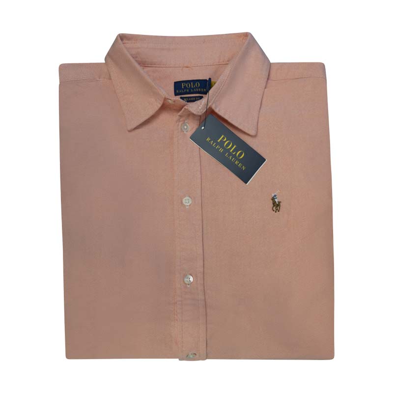 Ralph Lauren Polo Women's Relaxed Fit Shirt Peach Tree