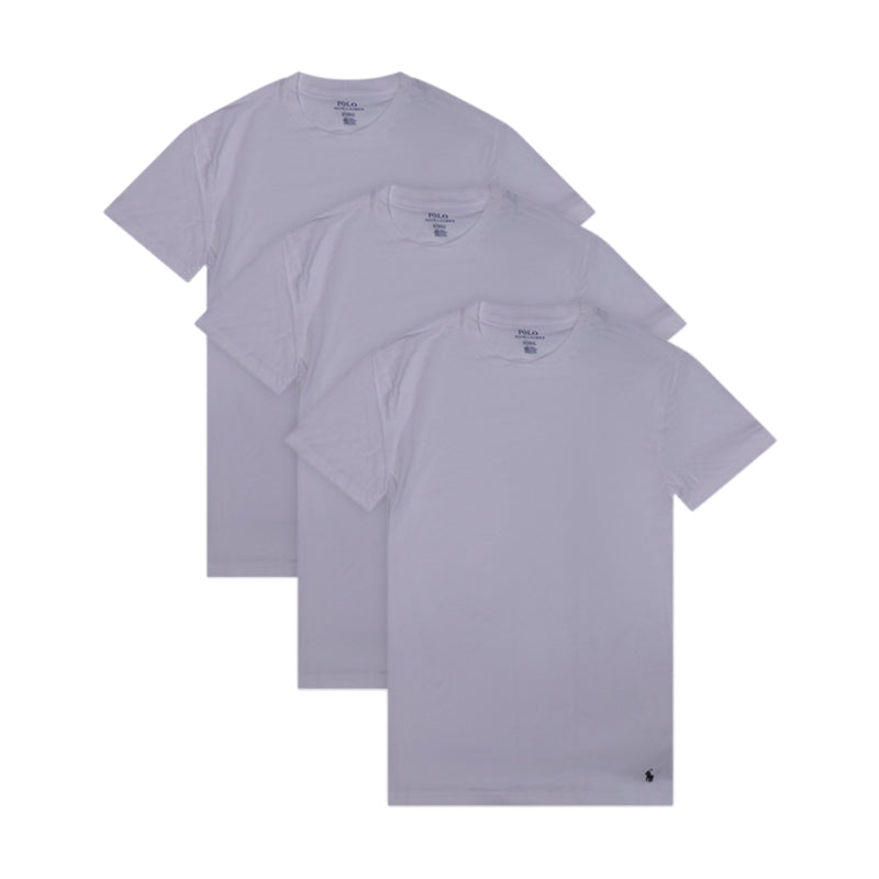 Ralph Lauren Polo Classic Cotton Crews T-Shirt White Medium 3 Pack