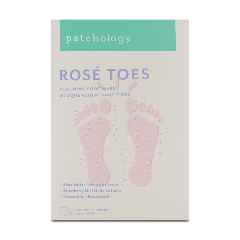 Patchology Rose Toes Renewing Foot Mask 2 x 9ml (Blemished Box)