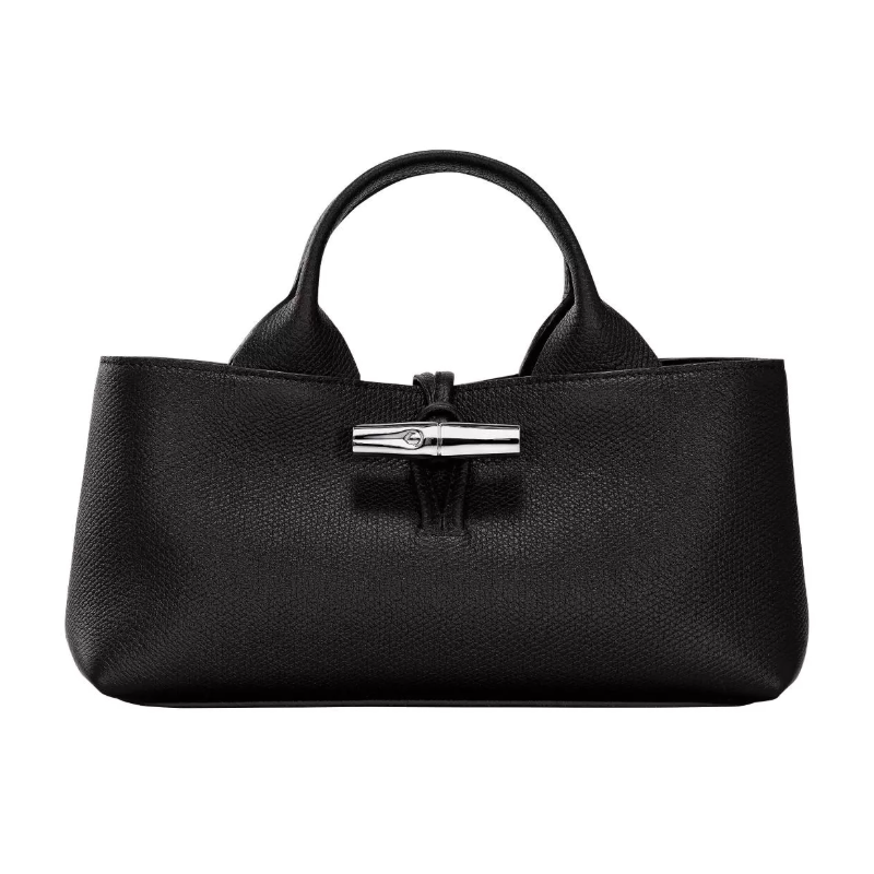 Longchamp Le Roseau Top Handle Small Handbag Black