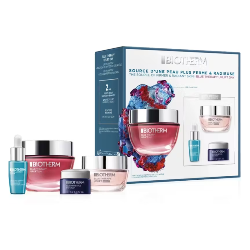Biotherm Blue Therapy Uplift Day 50ml Set + 15ml Night Cream 5ml Eye Cream 7ml Life Plankton Elixir (Blemished Box)